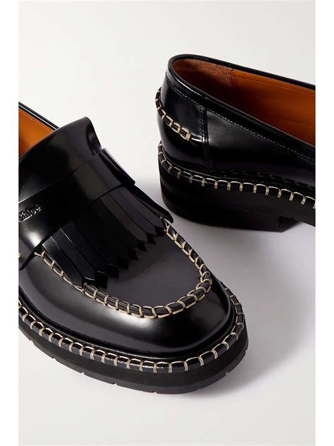 Shop Chloé Noua Leather Loafers .